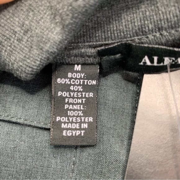 Alfani Reyes Mixed-Media Shirt Jacket Charcoal Hthr M - Picture 8 of 11